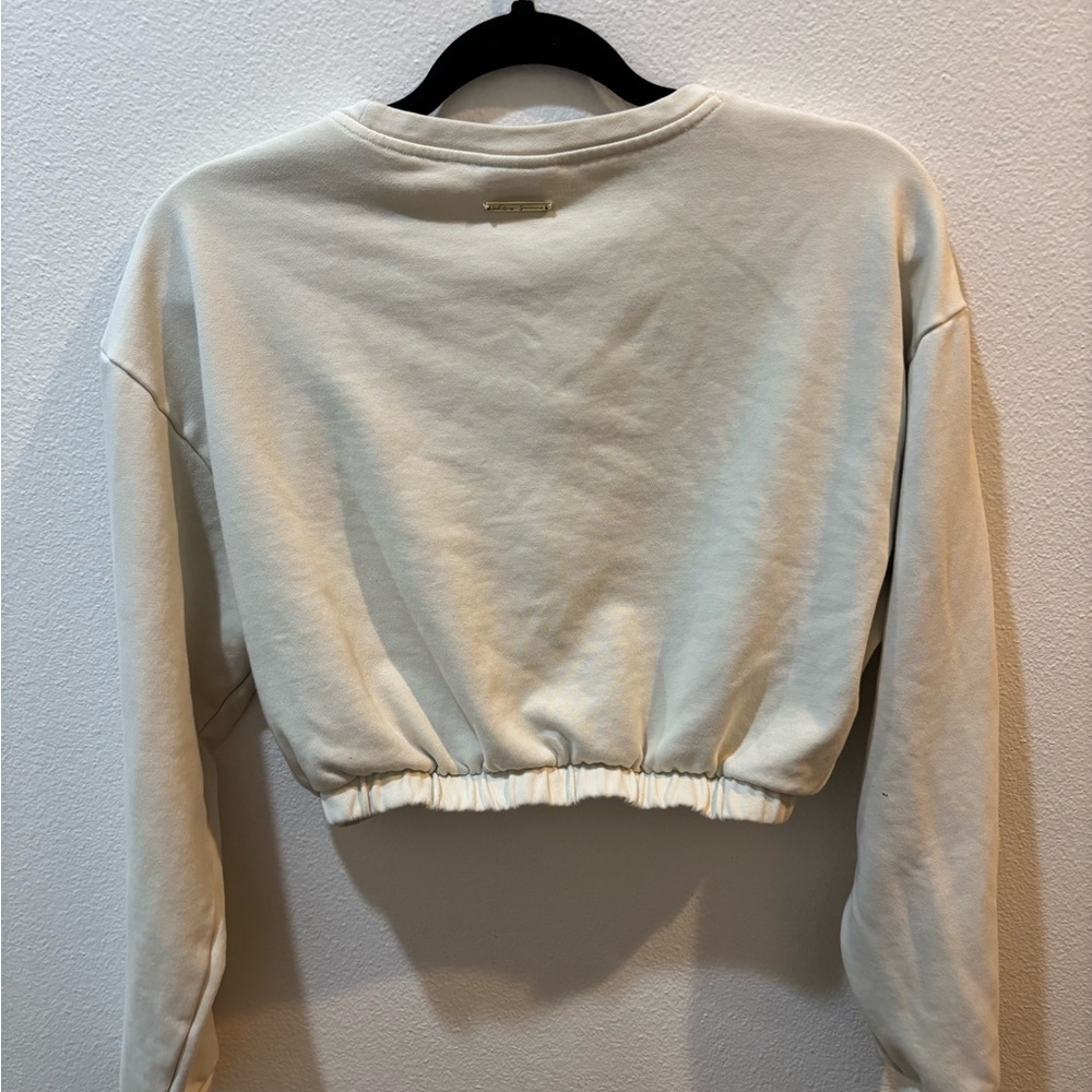 Gymshark x Whitney Simmons Cream cropped hoodie size small - Picture 8 of 12